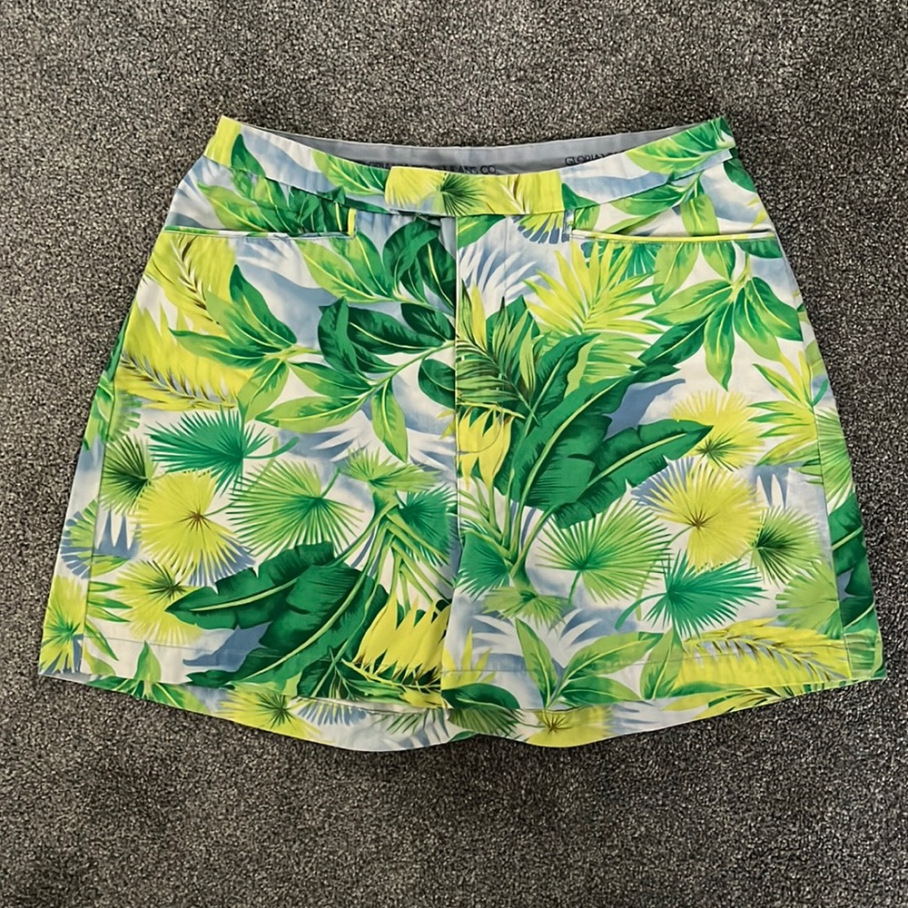 RARE Vintage GLORIA VANDERBILT High-Waisted Shorts Tropical Print - Womens 8